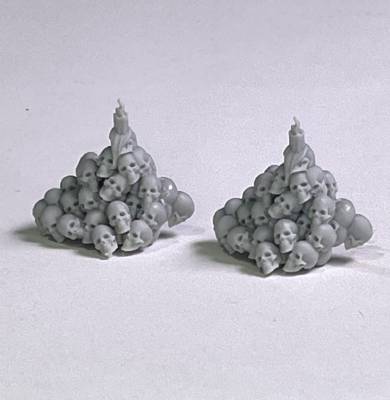 Pile of skulls with candle (2)